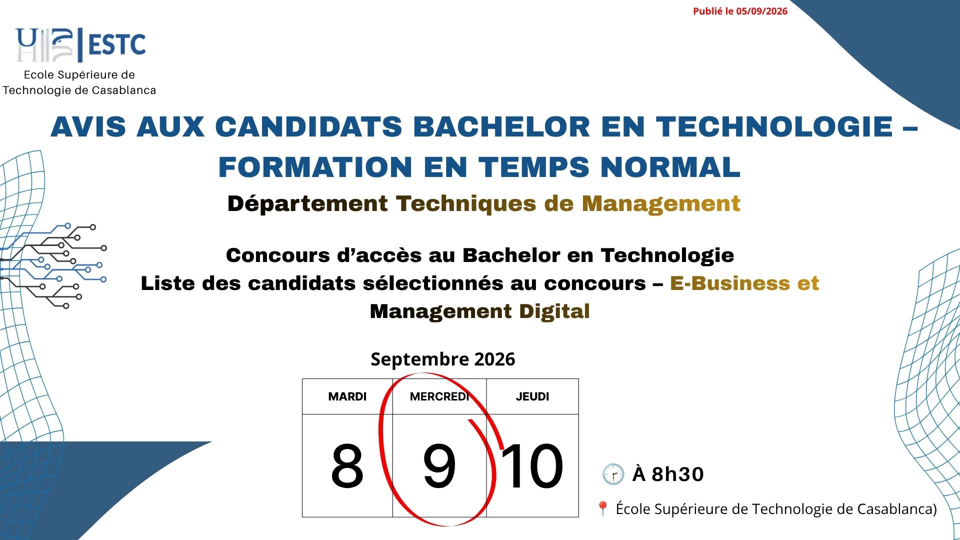 Bleu et Blanc Flèche Graphique Présentation (1)